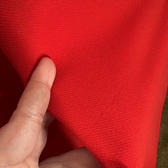 Anthropologie Sz XS Red Sleeveless Wide Leg Crop Cathy Structured Jumpsuit FLAW - Picture 14 of 16